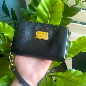 Michael Kors Brushed Leather Wristlet